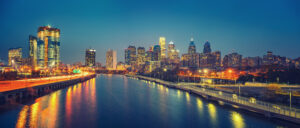 panoramic picture of Philadelphia and river
